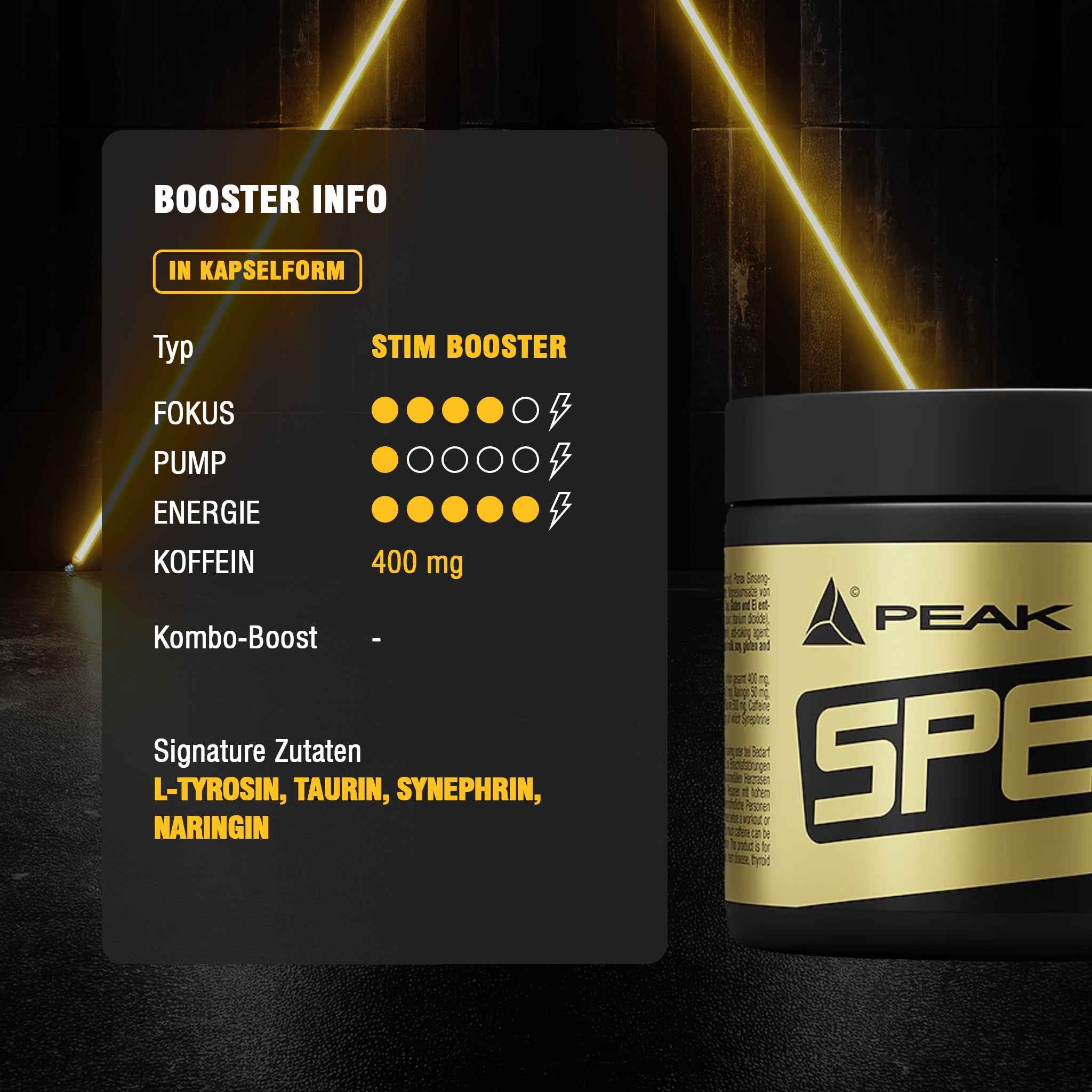 Speed - Caffeine | ginseng | Synephrine higher dosage – PEAK