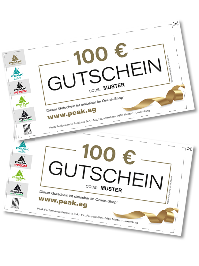 PEAK Gutschein – Wert 100,- €