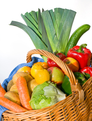 Obst und Gemüse basische lebensmittel